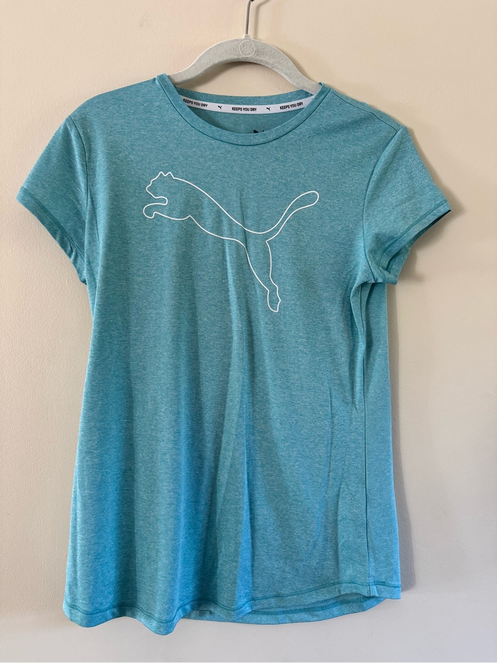 Puma Teal Short-Sleeve Logo Tee